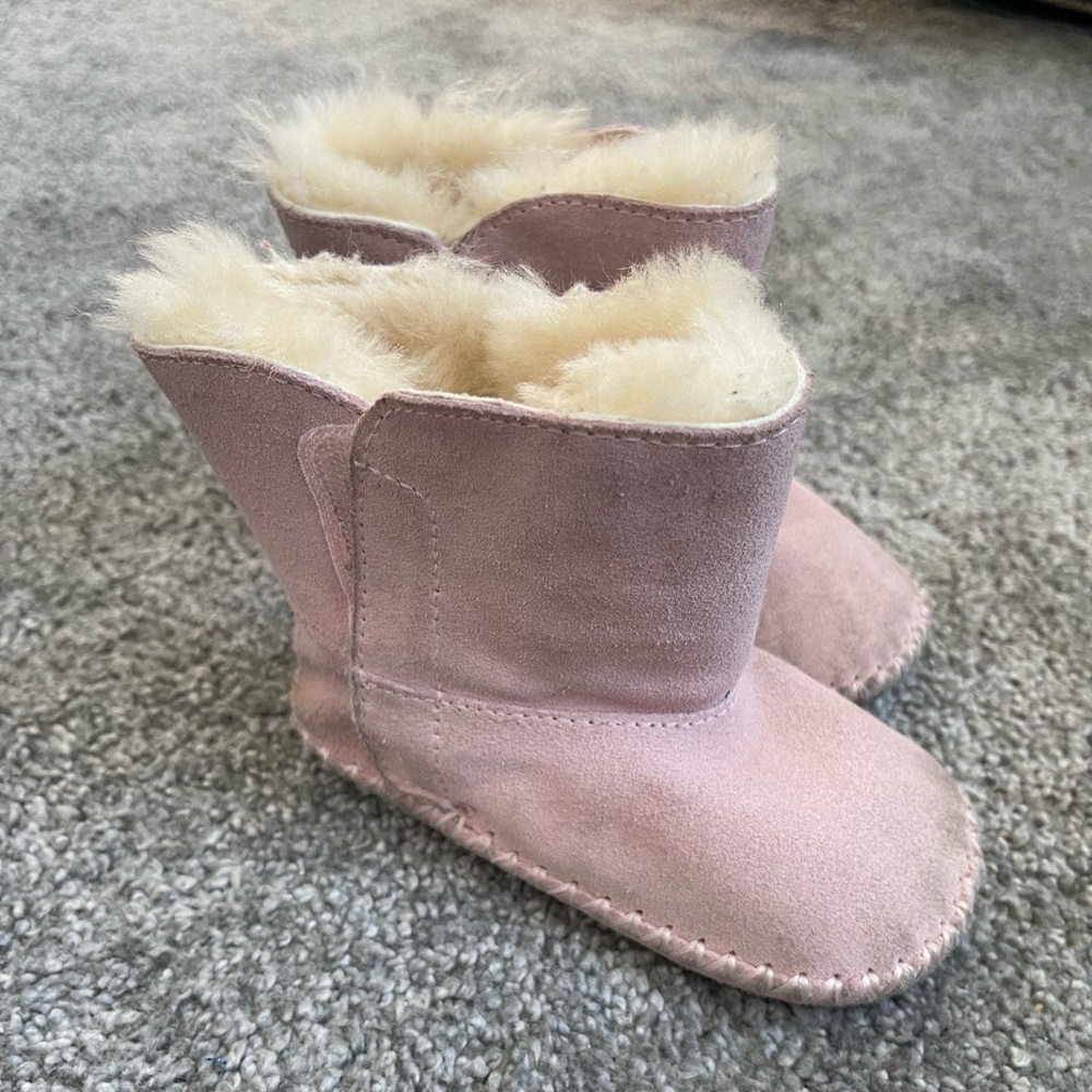 Pink Ugg toddler booties, size 4-5